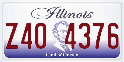 IL license plate Z404376