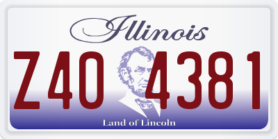 IL license plate Z404381