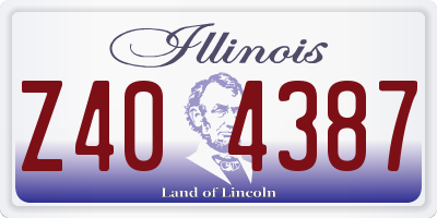 IL license plate Z404387