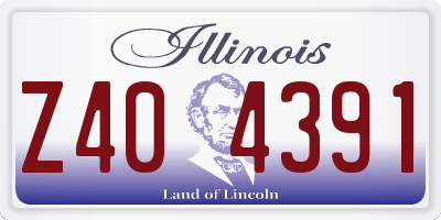 IL license plate Z404391