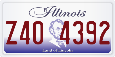 IL license plate Z404392