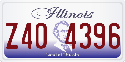 IL license plate Z404396