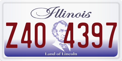 IL license plate Z404397