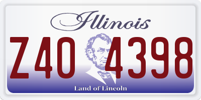 IL license plate Z404398