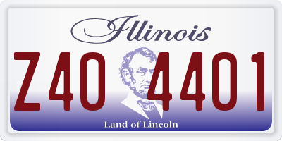 IL license plate Z404401