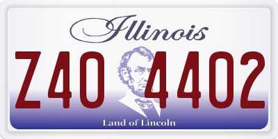 IL license plate Z404402