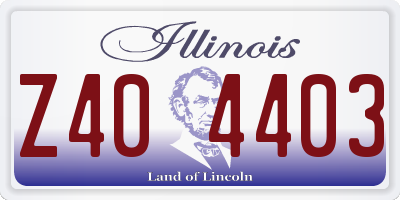 IL license plate Z404403