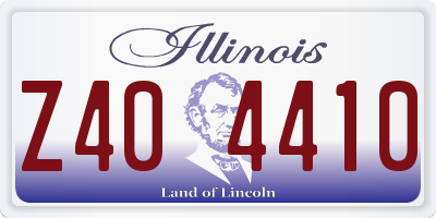 IL license plate Z404410