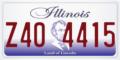 IL license plate Z404415
