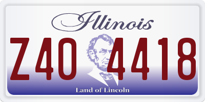 IL license plate Z404418