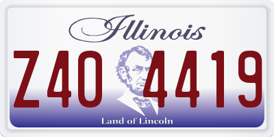 IL license plate Z404419