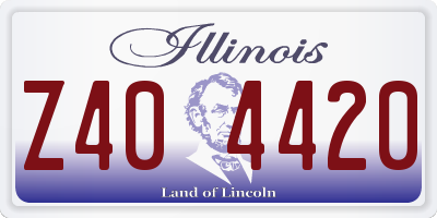 IL license plate Z404420