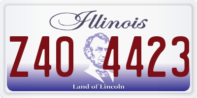 IL license plate Z404423