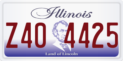 IL license plate Z404425
