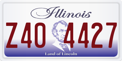 IL license plate Z404427