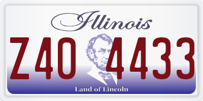 IL license plate Z404433