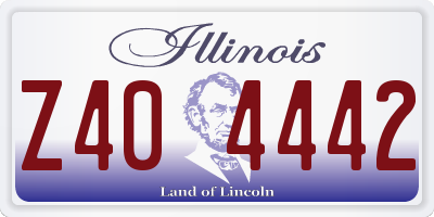IL license plate Z404442