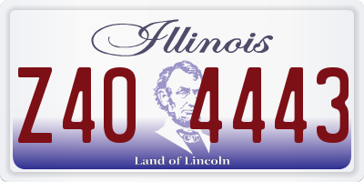 IL license plate Z404443