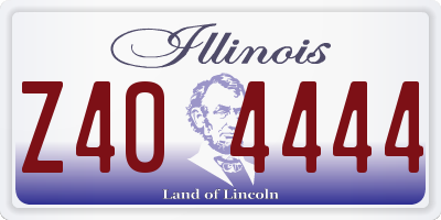 IL license plate Z404444
