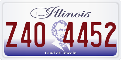 IL license plate Z404452