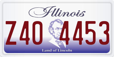 IL license plate Z404453