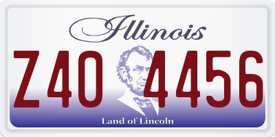 IL license plate Z404456