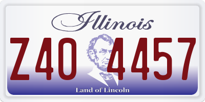 IL license plate Z404457