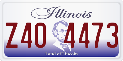 IL license plate Z404473
