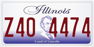 IL license plate Z404474
