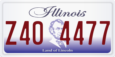 IL license plate Z404477