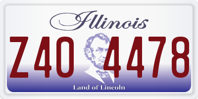 IL license plate Z404478