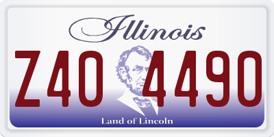 IL license plate Z404490