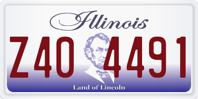IL license plate Z404491