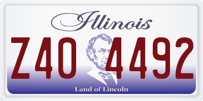 IL license plate Z404492
