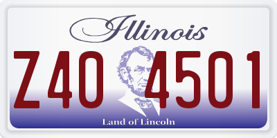 IL license plate Z404501