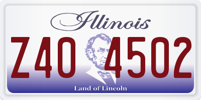 IL license plate Z404502