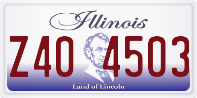 IL license plate Z404503