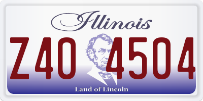 IL license plate Z404504