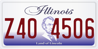 IL license plate Z404506