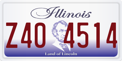 IL license plate Z404514