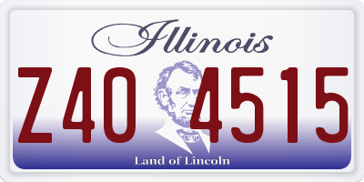 IL license plate Z404515