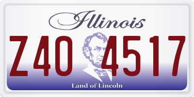 IL license plate Z404517
