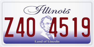IL license plate Z404519