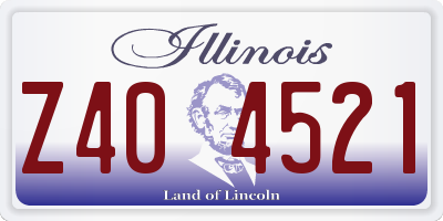 IL license plate Z404521