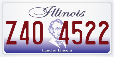 IL license plate Z404522
