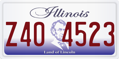 IL license plate Z404523
