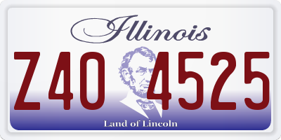 IL license plate Z404525