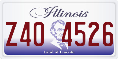IL license plate Z404526