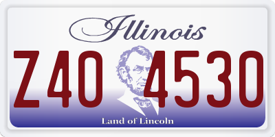 IL license plate Z404530