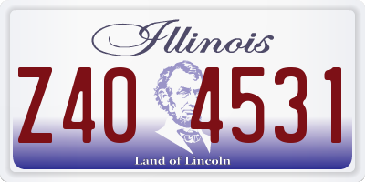 IL license plate Z404531